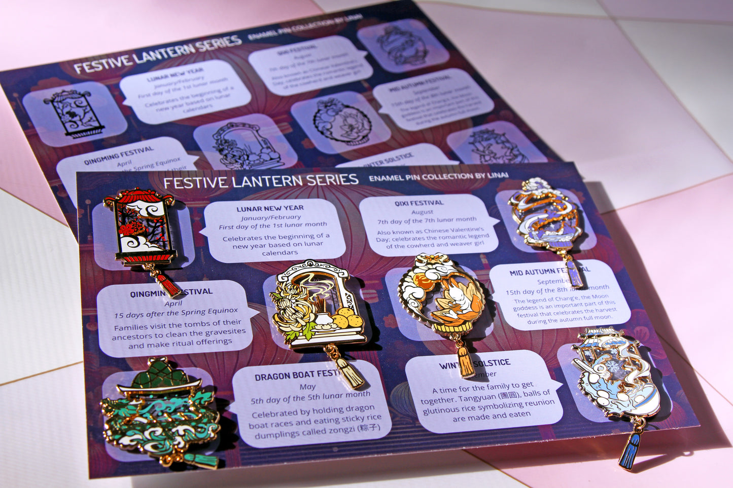 Qixi Lantern Enamel Pin