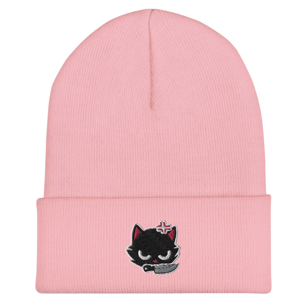 Stabby Cat Cuffed Beanie