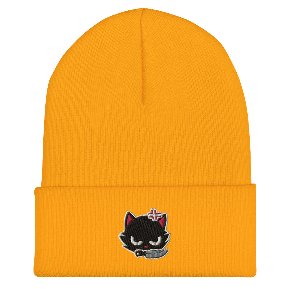 Stabby Cat Cuffed Beanie