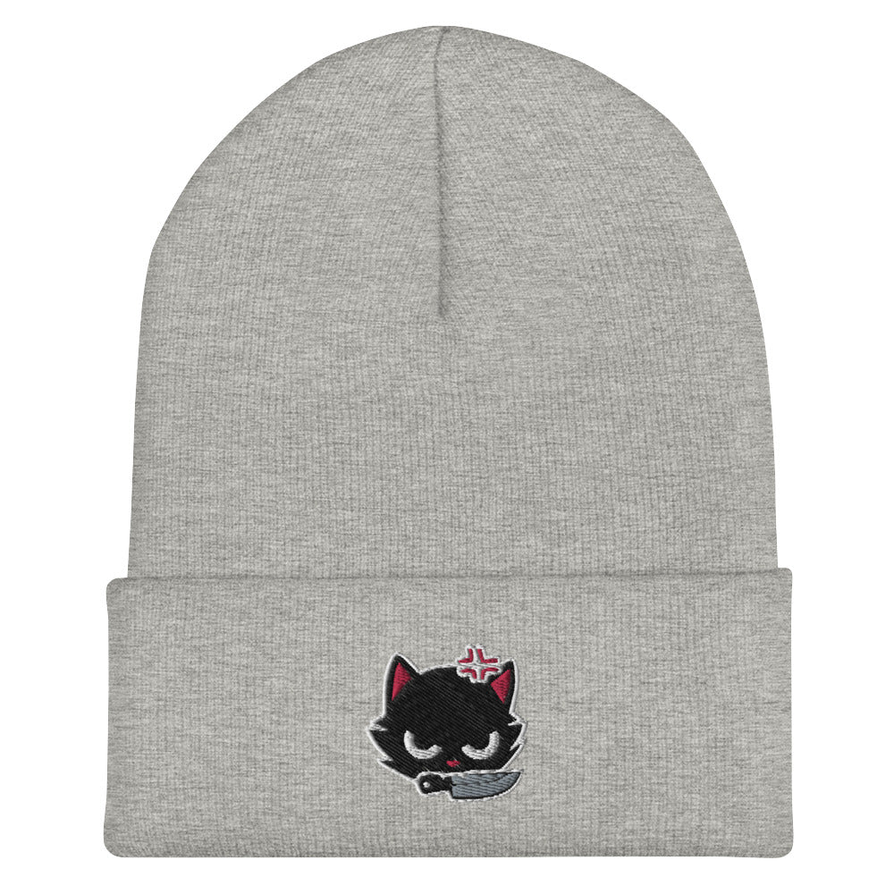 Stabby Cat Cuffed Beanie