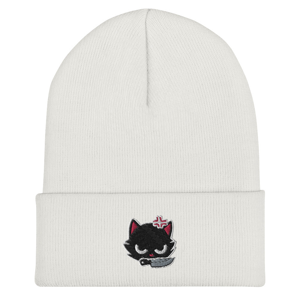 Stabby Cat Cuffed Beanie