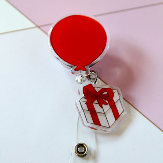 Animal Crossing Balloon Present Retractable Badge Reel