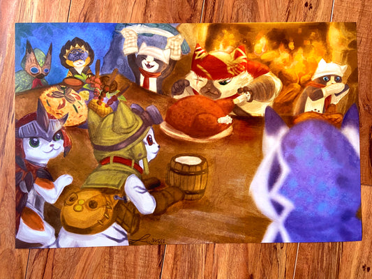 Palico Canteen Print - Art By Linai