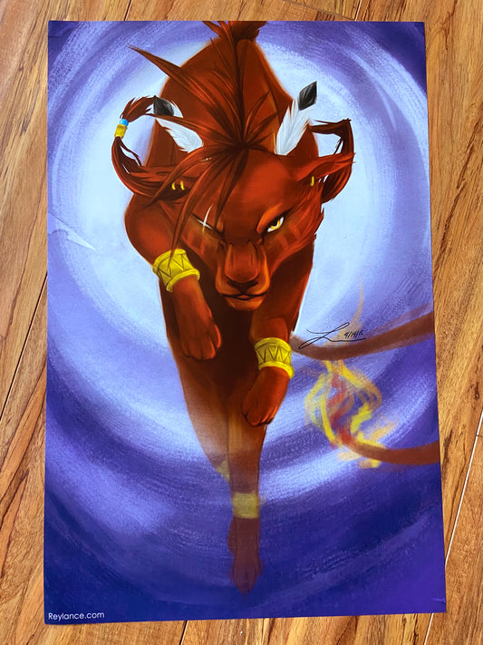 Howling Moon Final Fantasy Print - Art By Linai