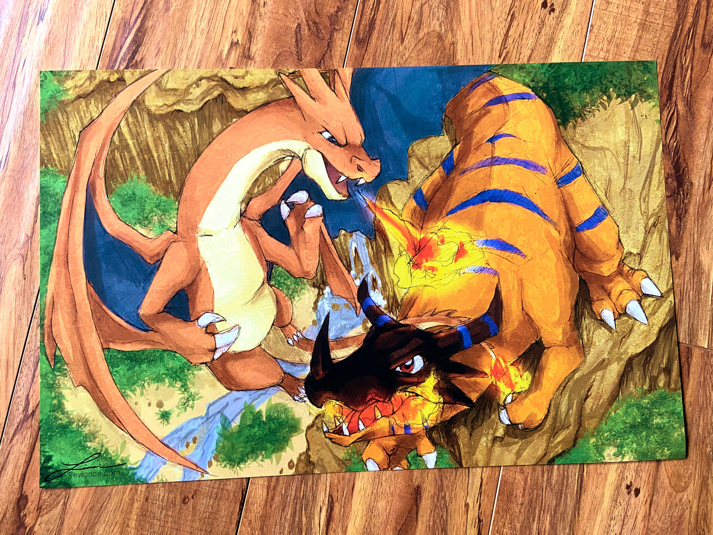 Clash of the Titans Crossover Print - Art By Linai