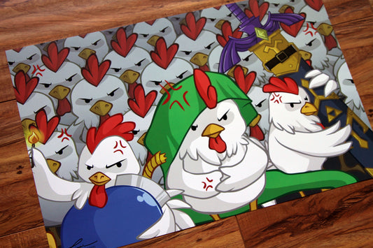 Cucco's Revenge Zelda Print - Art By Linai
