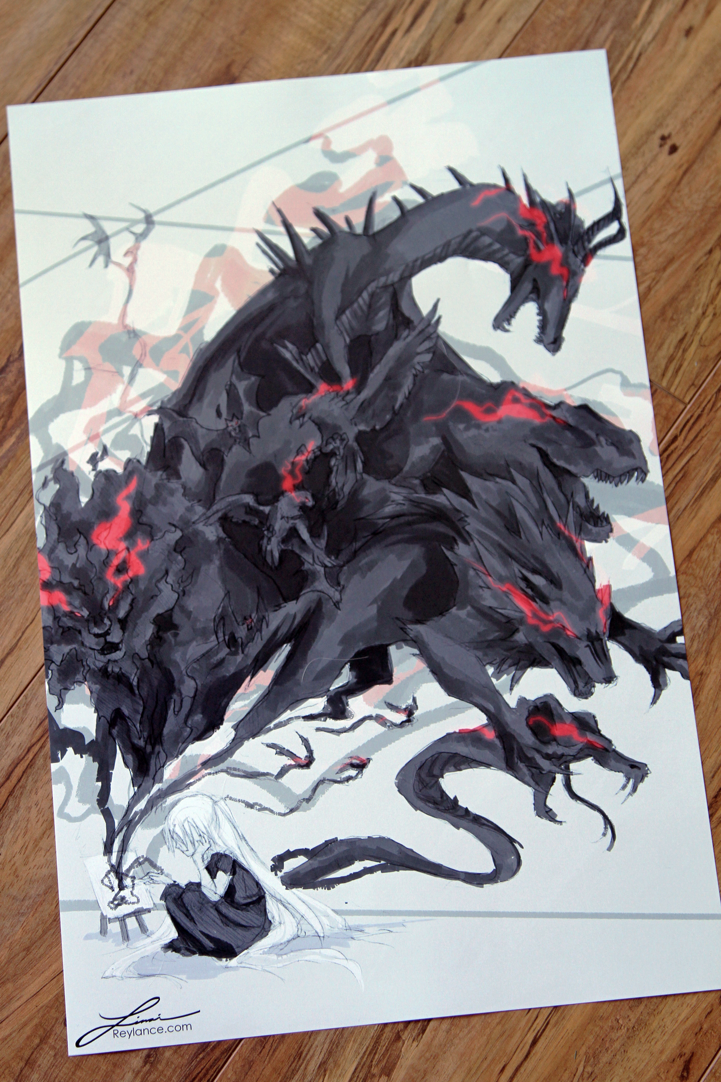 Darkness Original Print - Art By Linai