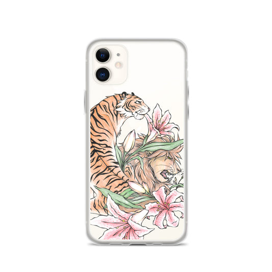 Tiger, Lily, Lion iPhone Case - Art By Linai