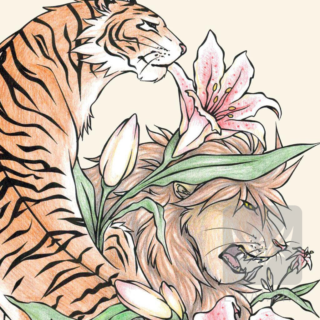 Tiger, Lily, Lion Print – Linai