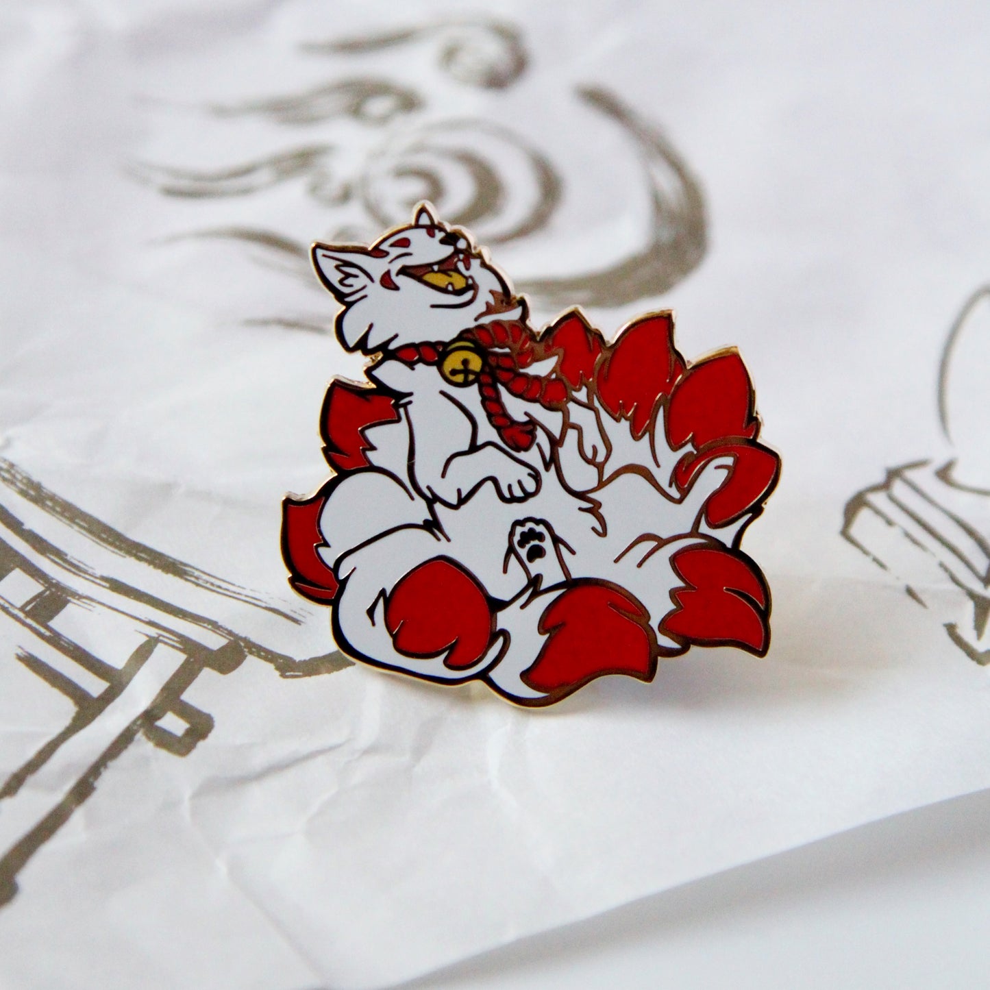 Kitsune - Nine-tailed Fox Original Enamel Pins