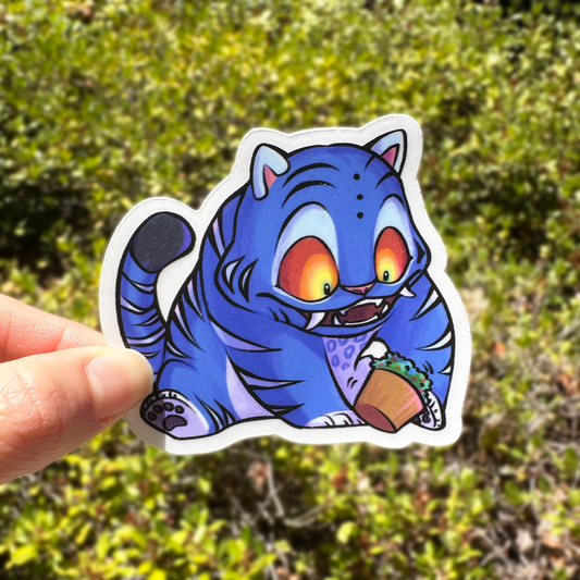 Demon Tiger Clear Sticker