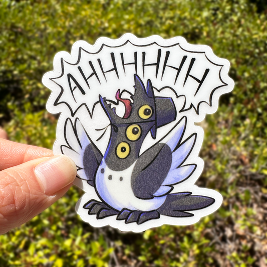 Demon Bird Ahh Clear Sticker