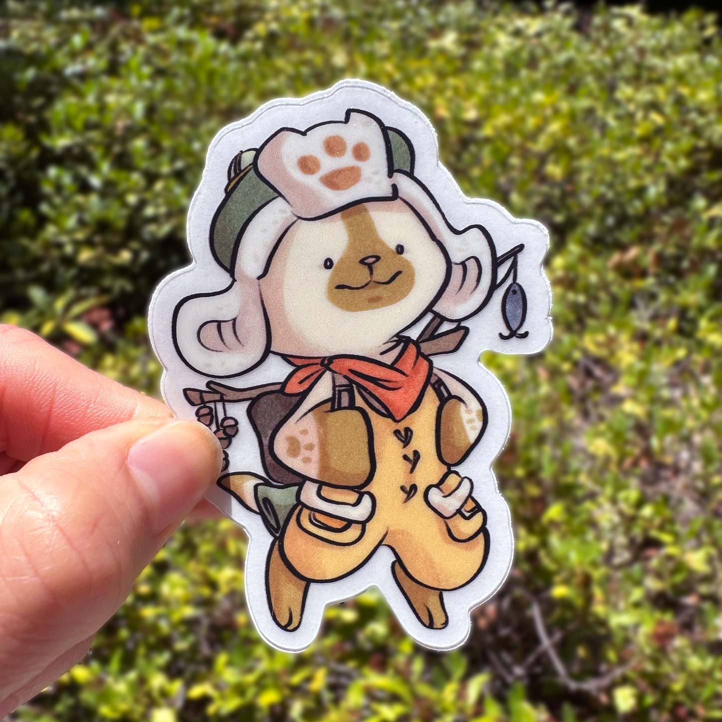 Wilds Palico Clear Sticker