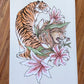 Tiger, Lily, Lion Print - Art By Linai