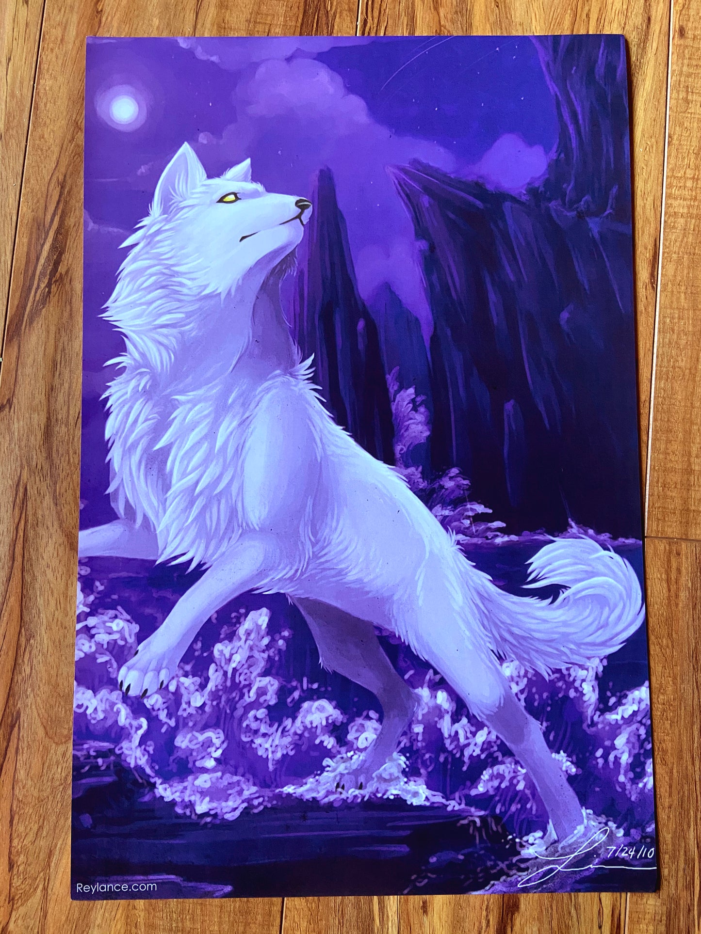 White Wolf Print - Art By Linai