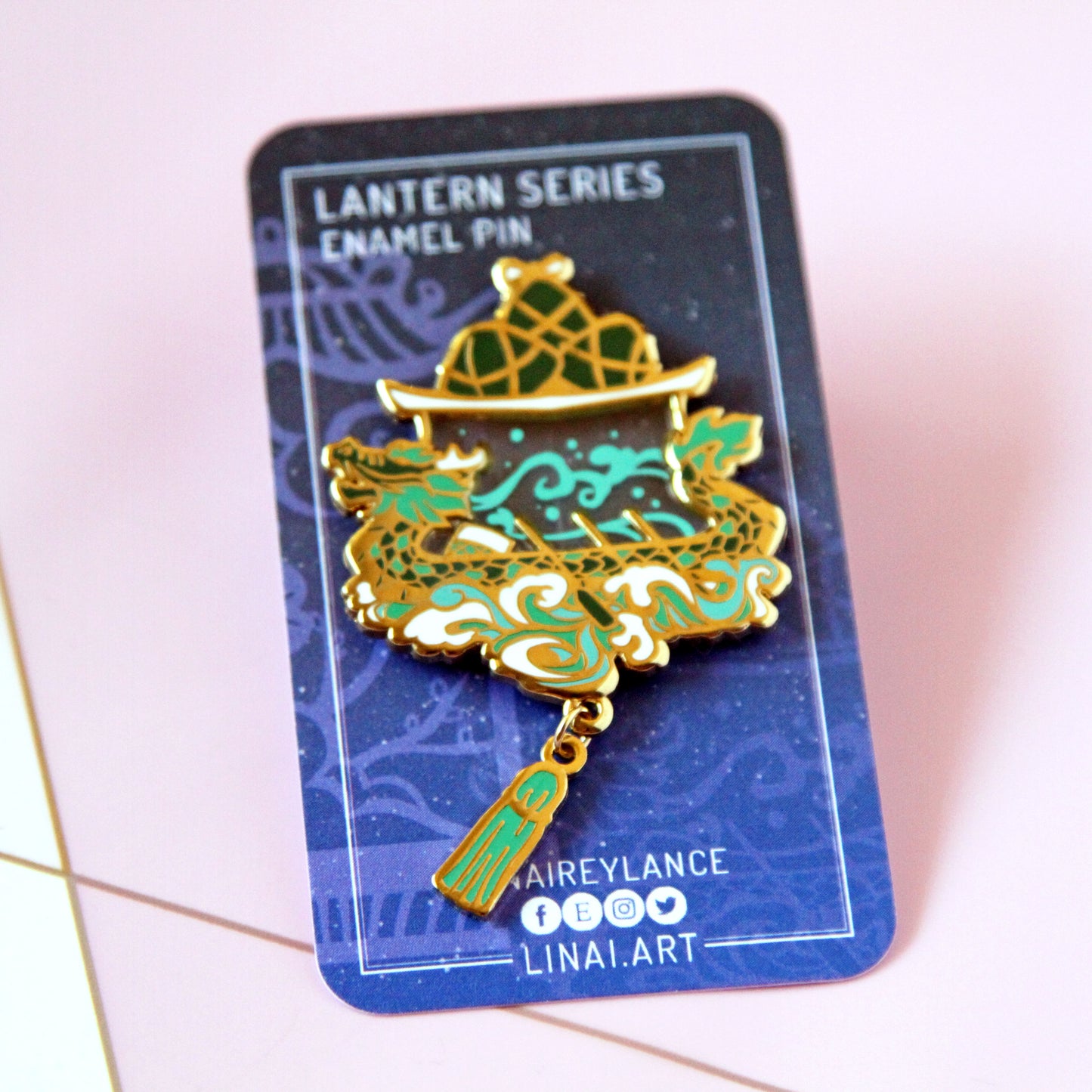 Dragon Boat Lantern Enamel Pin