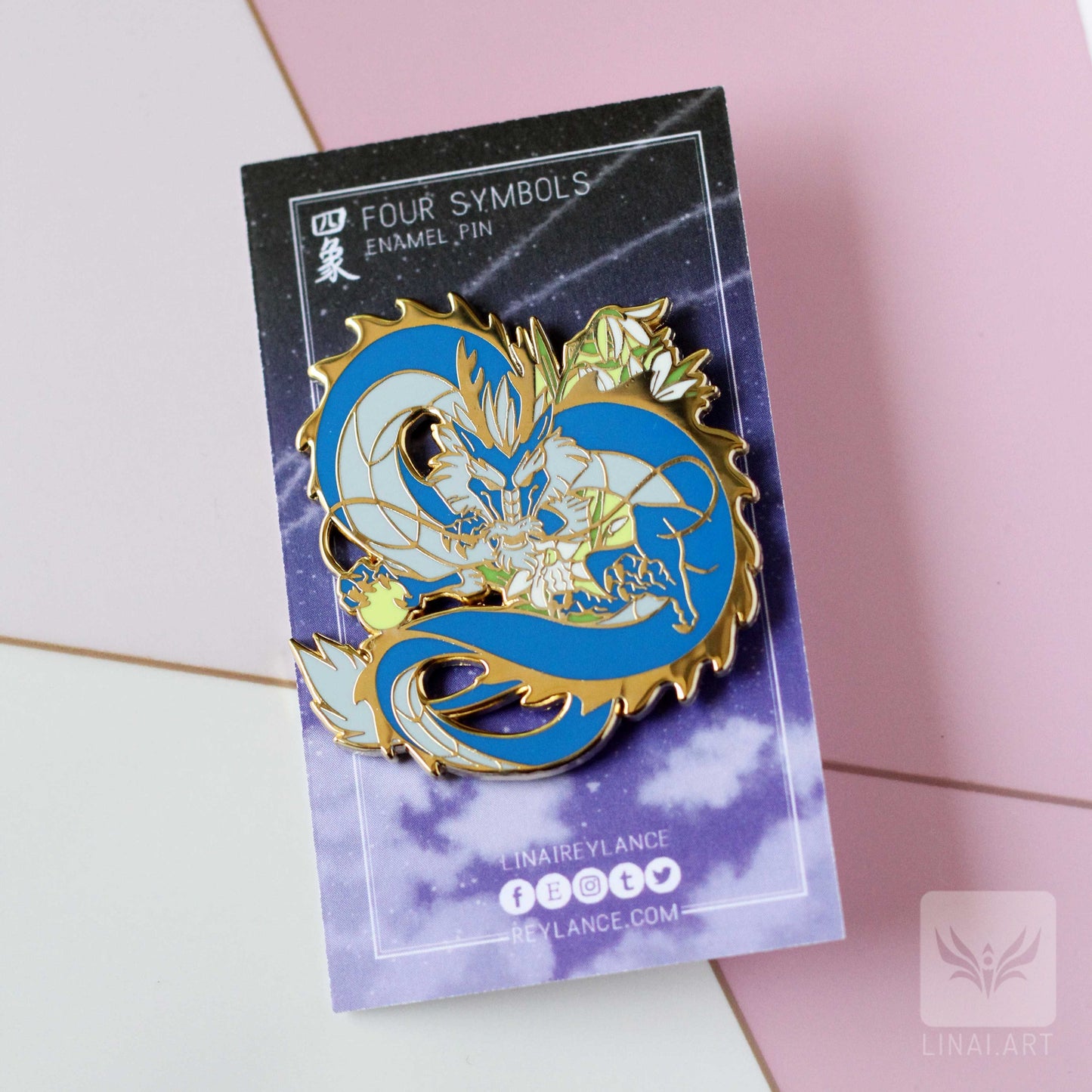 Azure Dragon - Four Symbols Original Enamel Pins