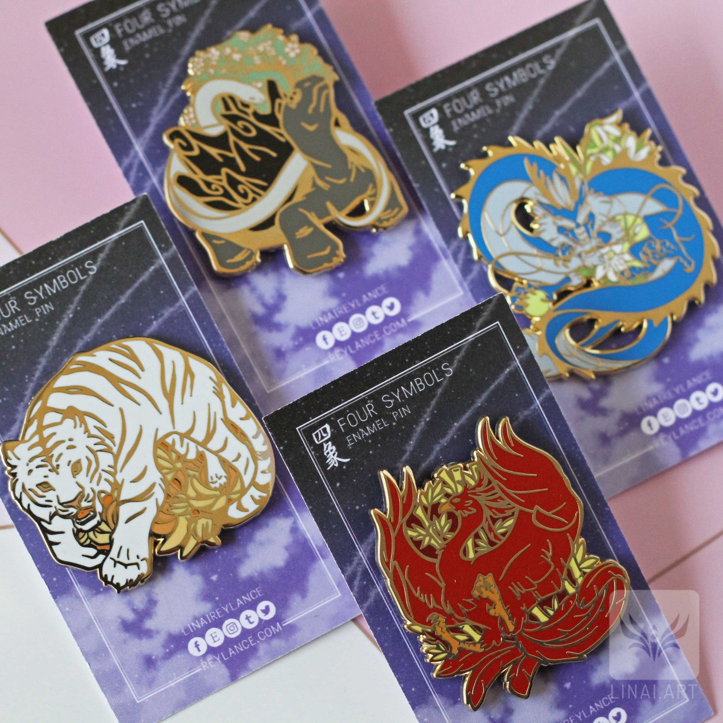 White Tiger - Four Symbols Original Enamel Pins