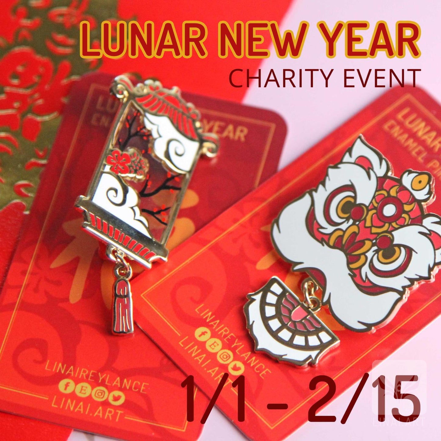 Lunar New Year Lion Enamel Pin