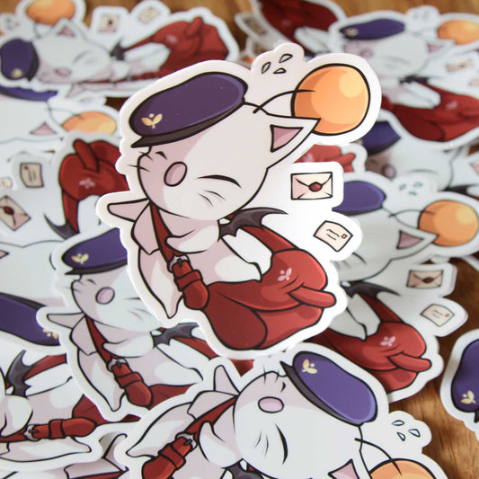 Delivery Moogle Giant Sticker - Art By Linai