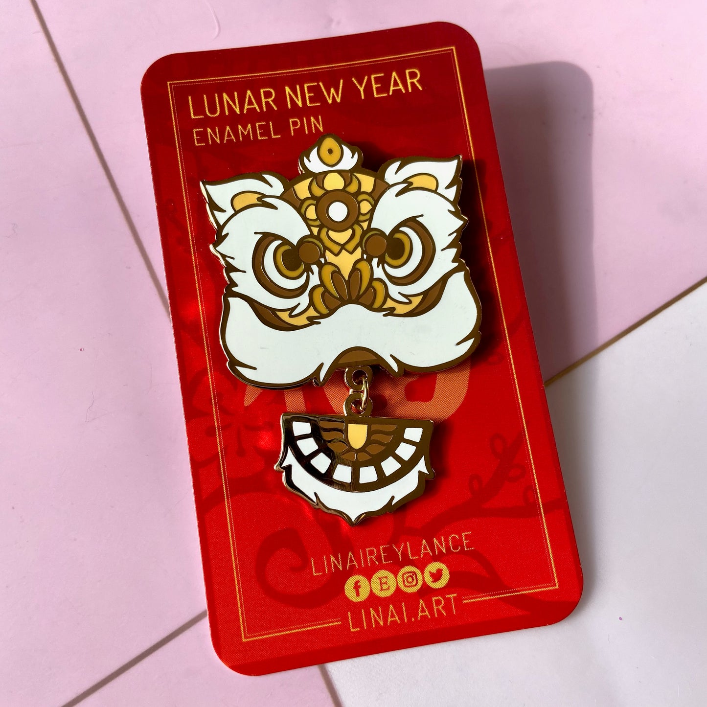 Lunar New Year Lion Enamel Pin