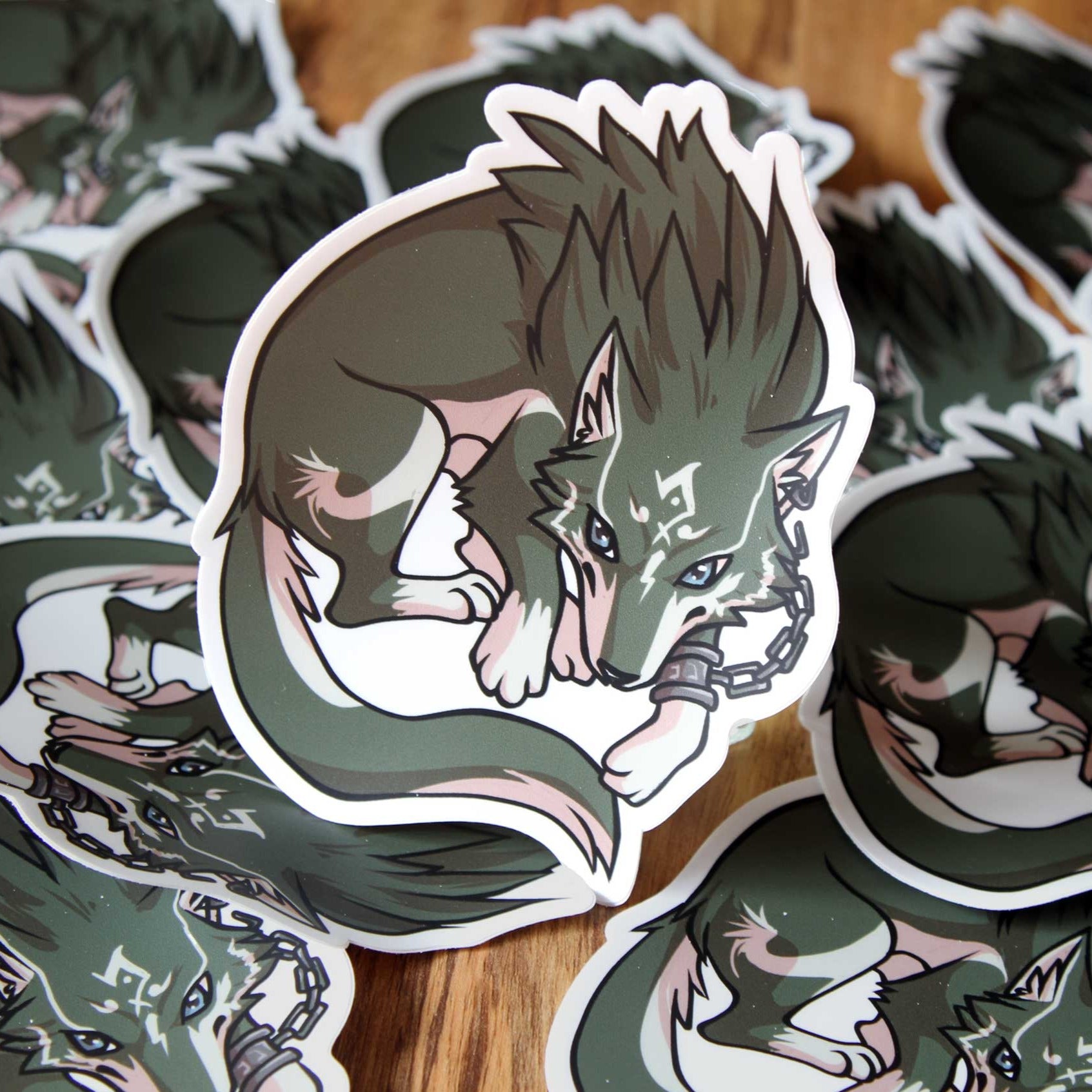 Wolf Link Giant Sticker - Art By Linai