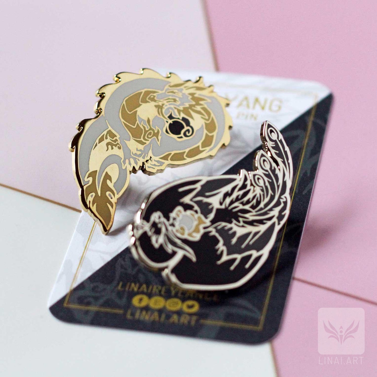 Yin Yang Original Enamel Pin Set